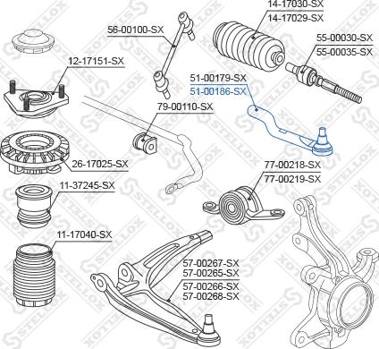 Stellox 51-00186-SX - Kraj spone, kuglasti zglob www.molydon.hr