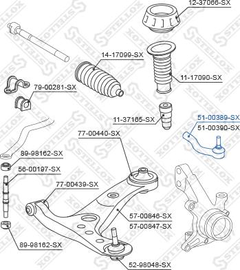 Stellox 51-00389-SX - Kraj spone, kuglasti zglob www.molydon.hr