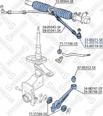 Stellox 51-00370-SX - Kraj spone, kuglasti zglob www.molydon.hr