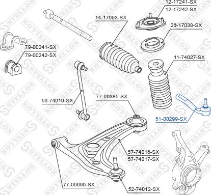 Stellox 51-00299-SX - Kraj spone, kuglasti zglob www.molydon.hr