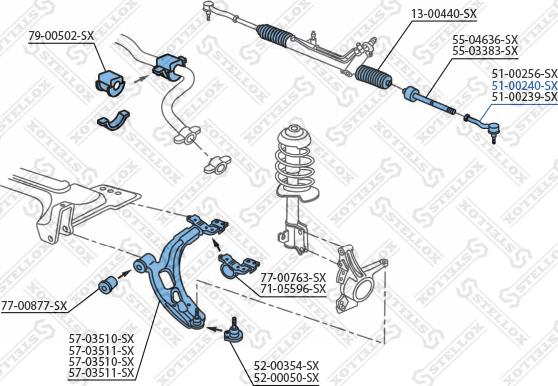 Stellox 51-00240-SX - Kraj spone, kuglasti zglob www.molydon.hr