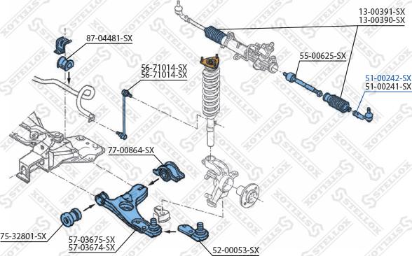 Stellox 51-00242-SX - Kraj spone, kuglasti zglob www.molydon.hr