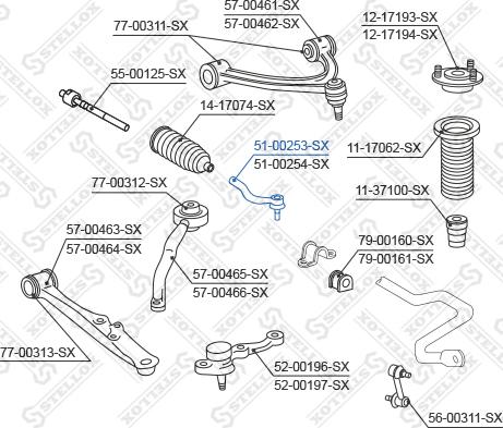 Stellox 51-00253-SX - Kraj spone, kuglasti zglob www.molydon.hr