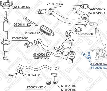 Stellox 51-00267-SX - Kraj spone, kuglasti zglob www.molydon.hr