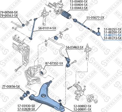 Stellox 51-00271-SX - Kraj spone, kuglasti zglob www.molydon.hr