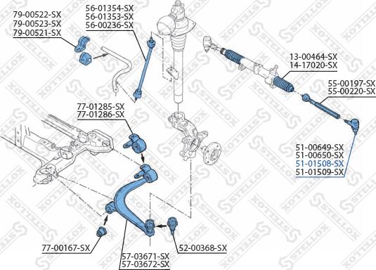 Stellox 51-01508-SX - Kraj spone, kuglasti zglob www.molydon.hr