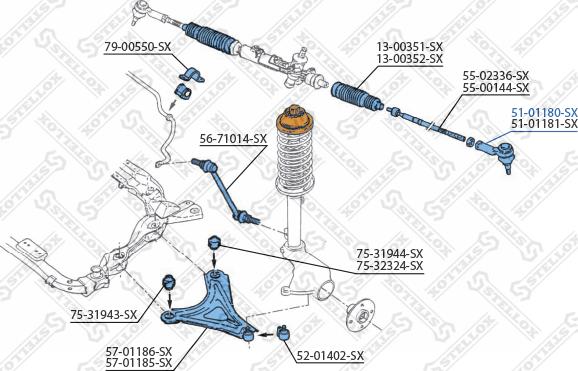 Stellox 51-01180-SX - Kraj spone, kuglasti zglob www.molydon.hr