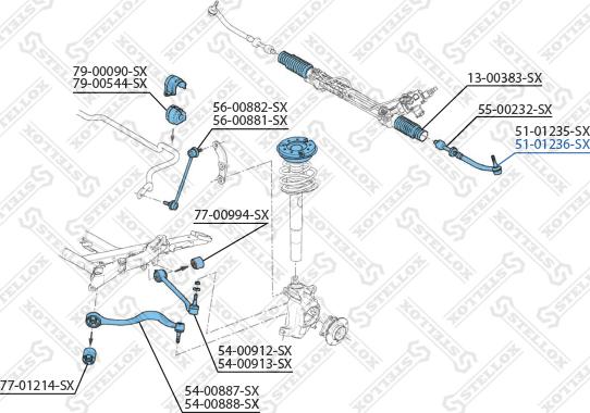 Stellox 51-01236-SX - Kraj spone, kuglasti zglob www.molydon.hr