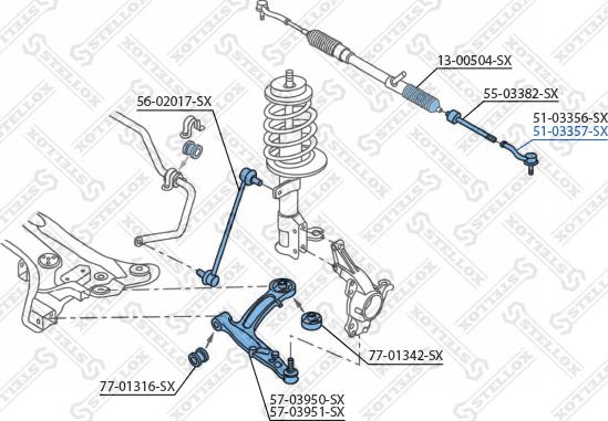 Stellox 51-03357-SX - Kraj spone, kuglasti zglob www.molydon.hr