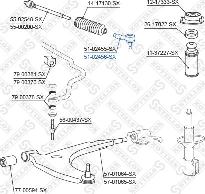 Stellox 51-02456-SX - Kraj spone, kuglasti zglob www.molydon.hr