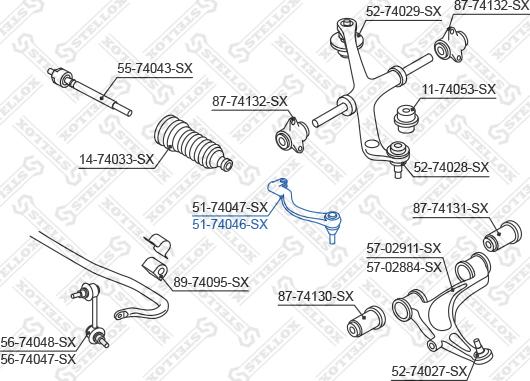 Stellox 51-74046-SX - Kraj spone, kuglasti zglob www.molydon.hr