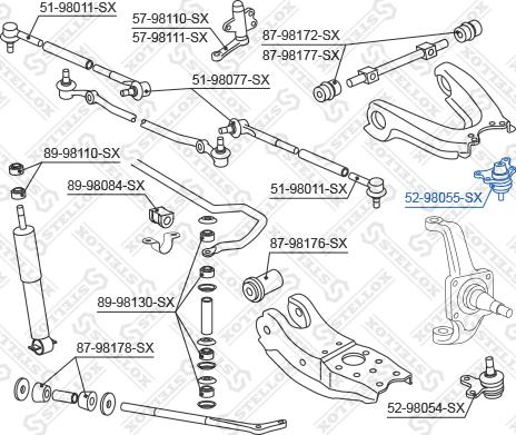 Stellox 52-98055-SX - Gornja/donja kugla www.molydon.hr