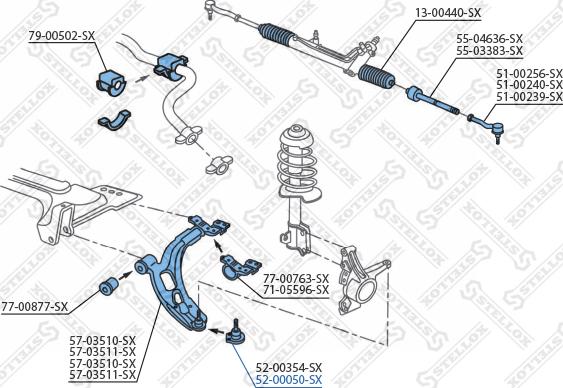 Stellox 52-00050-SX - Gornja/donja kugla www.molydon.hr