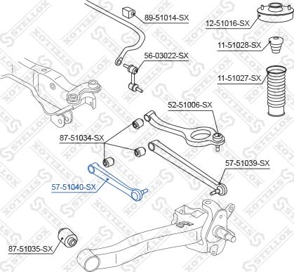 Stellox 57-51040-SX - Rame, Nezavisna poluga za ovjes kotača www.molydon.hr