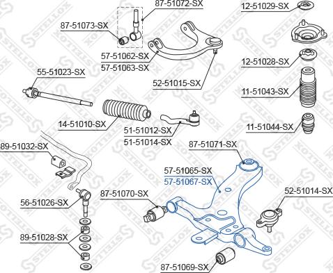 Stellox 57-51067-SX - Rame, Nezavisna poluga za ovjes kotača www.molydon.hr