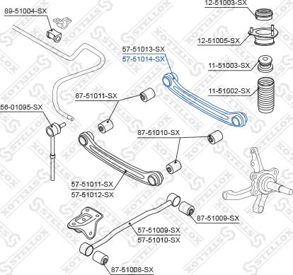 Stellox 57-51014-SX - Rame, Nezavisna poluga za ovjes kotača www.molydon.hr