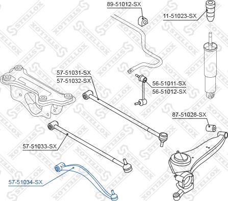 Stellox 57-51034-SX - Rame, Nezavisna poluga za ovjes kotača www.molydon.hr