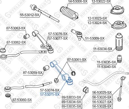 Stellox 57-53075-SX - Rame, Nezavisna poluga za ovjes kotača www.molydon.hr