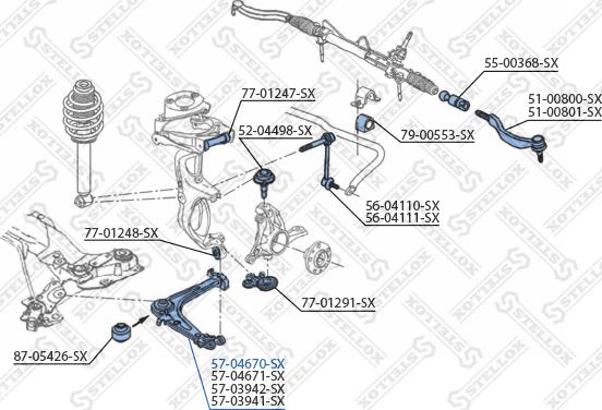 Stellox 57-04670-SX - Rame, Nezavisna poluga za ovjes kotača www.molydon.hr