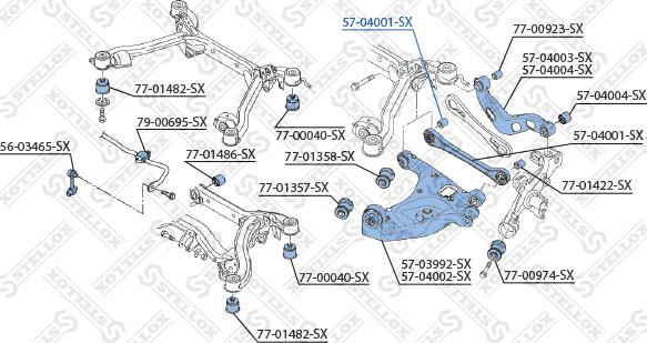 Stellox 57-04001-SX - Rame, Nezavisna poluga za ovjes kotača www.molydon.hr