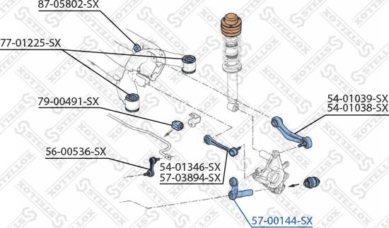 Stellox 57-00144-SX - Rame, Nezavisna poluga za ovjes kotača www.molydon.hr