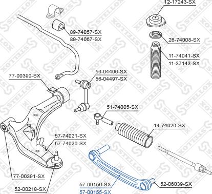 Stellox 57-00155-SX - Rame, Nezavisna poluga za ovjes kotača www.molydon.hr