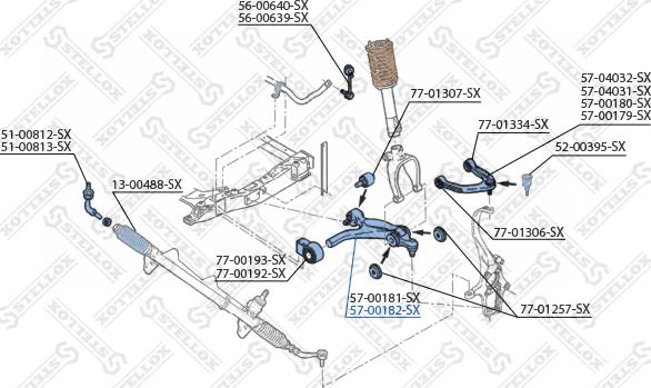 Stellox 57-00182-SX - Rame, Nezavisna poluga za ovjes kotača www.molydon.hr