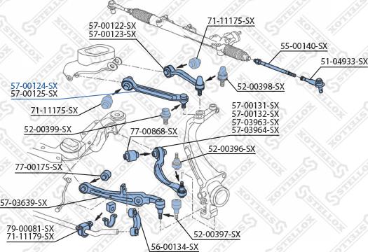 Stellox 57-00124-SX - Rame, Nezavisna poluga za ovjes kotača www.molydon.hr