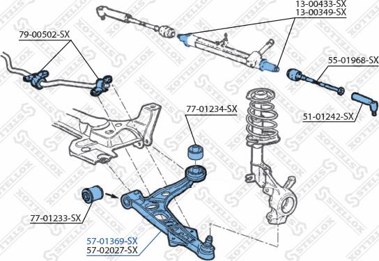 Stellox 57-01369-SX - Rame, Nezavisna poluga za ovjes kotača www.molydon.hr