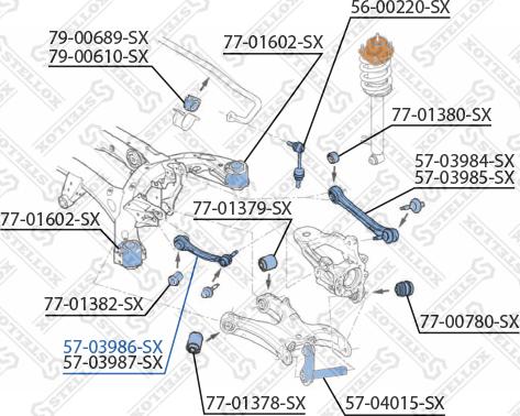 Stellox 57-03986-SX - Rame, Nezavisna poluga za ovjes kotača www.molydon.hr