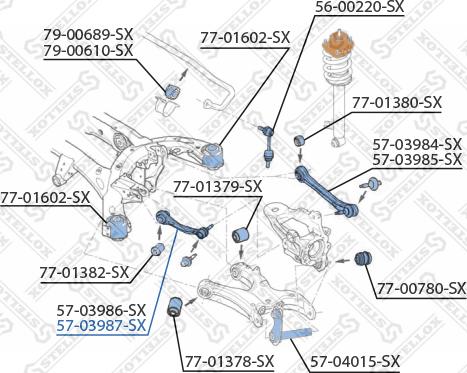 Stellox 57-03987-SX - Rame, Nezavisna poluga za ovjes kotača www.molydon.hr