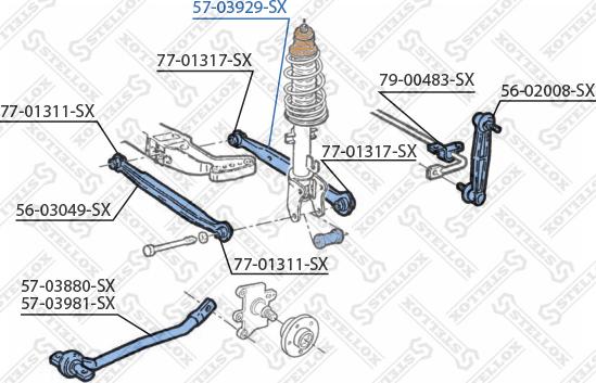 Stellox 57-03929-SX - Rame, Nezavisna poluga za ovjes kotača www.molydon.hr