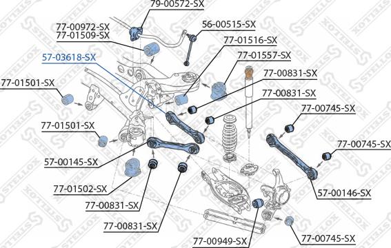 Stellox 57-03618-SX - Rame, Nezavisna poluga za ovjes kotača www.molydon.hr