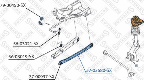 Stellox 57-03680-SX - Rame, Nezavisna poluga za ovjes kotača www.molydon.hr