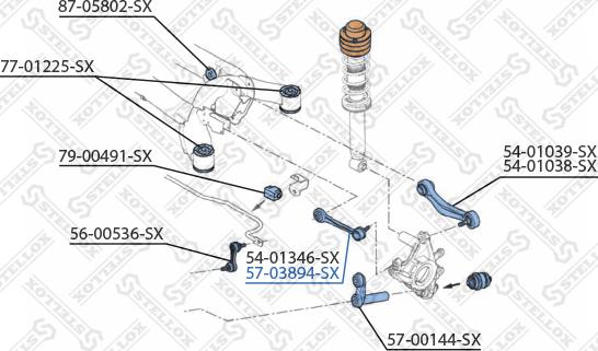 Stellox 57-03894-SX - Rame, Nezavisna poluga za ovjes kotača www.molydon.hr