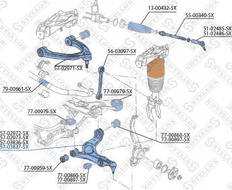 Stellox 57-03837-SX - Rame, Nezavisna poluga za ovjes kotača www.molydon.hr