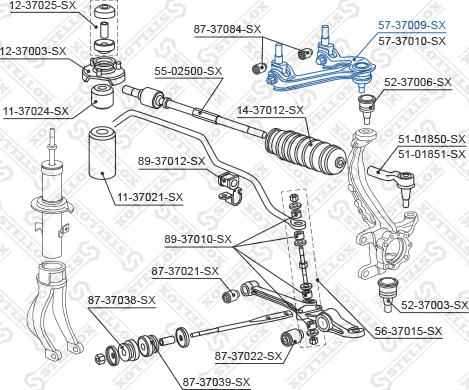 Stellox 57-37009-SX - Rame, Nezavisna poluga za ovjes kotača www.molydon.hr