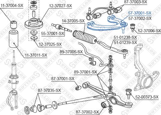 Stellox 57-37001-SX - Rame, Nezavisna poluga za ovjes kotača www.molydon.hr