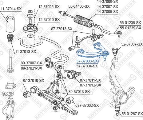 Stellox 57-37003-SX - Rame, Nezavisna poluga za ovjes kotača www.molydon.hr