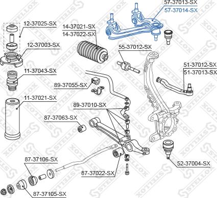 Stellox 57-37014-SX - Rame, Nezavisna poluga za ovjes kotača www.molydon.hr