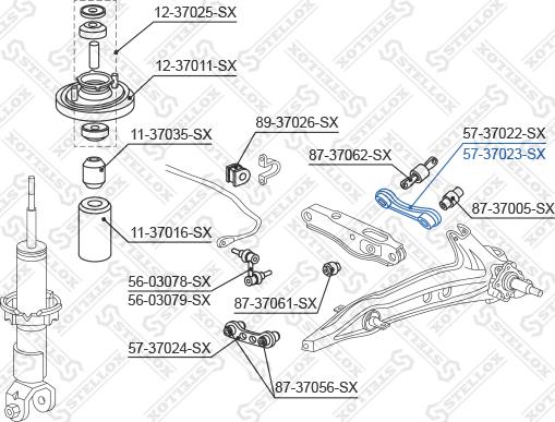 Stellox 57-37023-SX - Rame, Nezavisna poluga za ovjes kotača www.molydon.hr