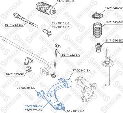 Stellox 57-71069-SX - Rame, Nezavisna poluga za ovjes kotača www.molydon.hr