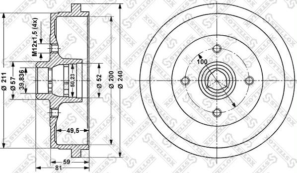 Stellox 6025-4709-SX - Bubanj kočnica www.molydon.hr