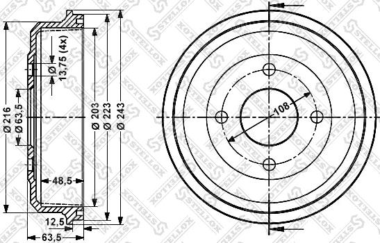 Stellox 6025-2532-SX - Bubanj kočnica www.molydon.hr