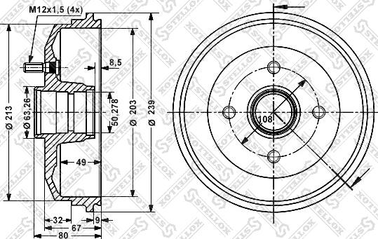 Stellox 6025-2529-SX - Bubanj kočnica www.molydon.hr