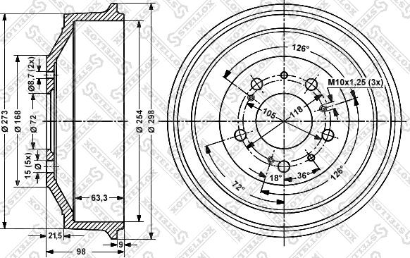 Stellox 6026-9906-SX - Bubanj kočnica www.molydon.hr