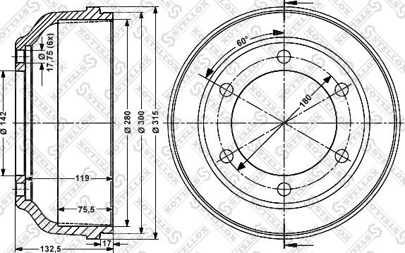 Stellox 6026-2509-SX - Bubanj kočnica www.molydon.hr