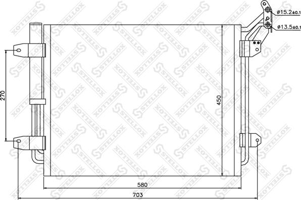 Stellox 10-45198-SX - Kondenzator, klima-Uređaj www.molydon.hr