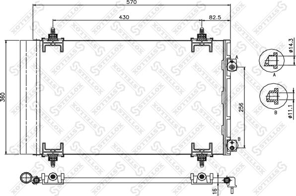 Stellox 10-45222-SX - Kondenzator, klima-Uređaj www.molydon.hr