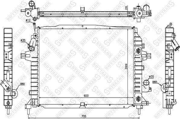 Stellox 10-25405-SX - Hladnjak, hladjenje motora www.molydon.hr